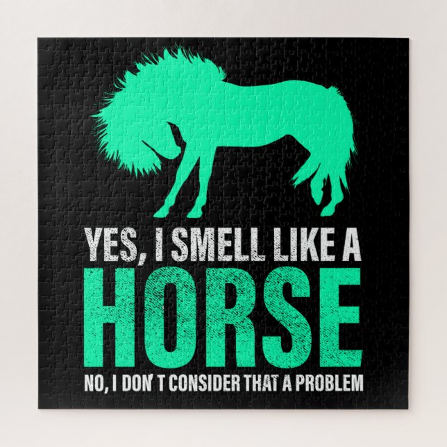 Green Yes I Smell Like A Horse  Jigsaw Puzzle (Vertical)