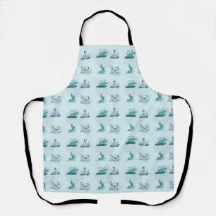 Green Yoga Cats Apron