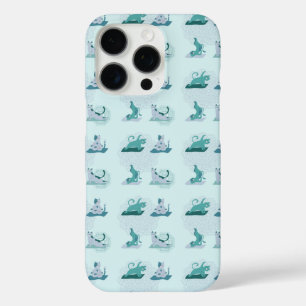 Green Yoga Cats iPhone 16 Pro Case