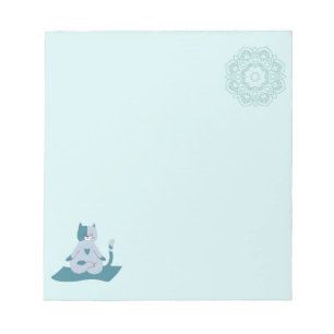 Green Yoga Cats Notepad