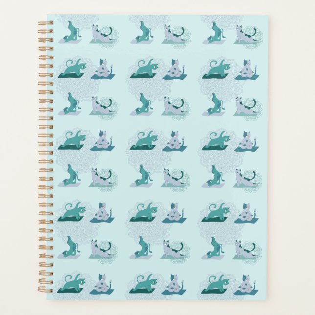   Green Yoga Cats Planner (Front)