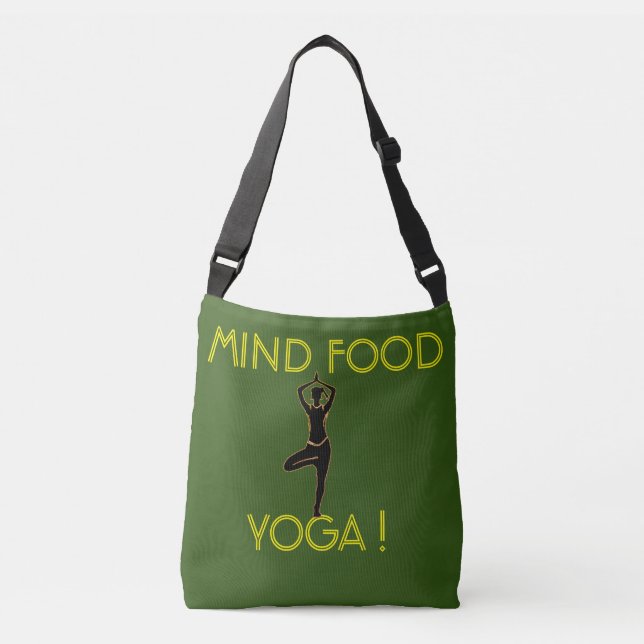 Green Yoga 'Mind Food' Crossbody Bag (Front)