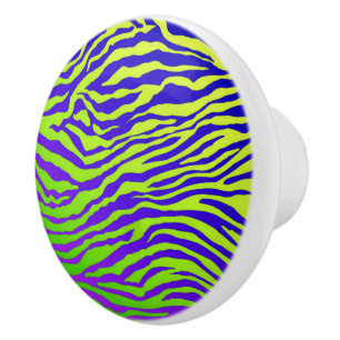 Green Zebra Ceramic Knob
