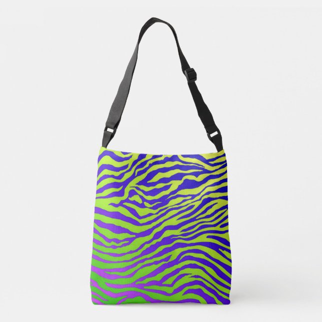 Green Zebra Crossbody Bag (Back)