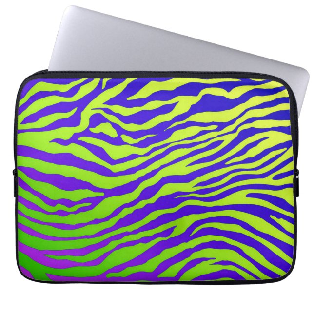 Green Zebra Laptop Sleeve (Front)
