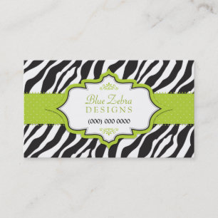 Green Zebra Ribbon Business Card