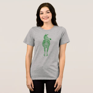Green Zebra   Show Your Stripes! Customisable Tri-Blend Shirt