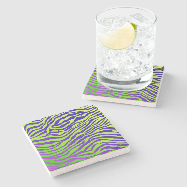 Green Zebra Stone Coaster (Side)