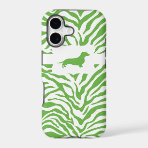 Green Zebra Stripe w/Dachshund