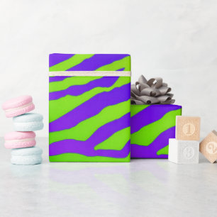 Green Zebra Wrapping Paper