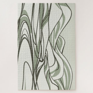 Green Zen Tranquility |Minimalist Landscape Puzzle