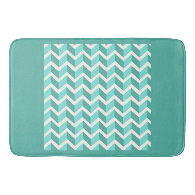 Green ZigZag Bath Mat (Front)