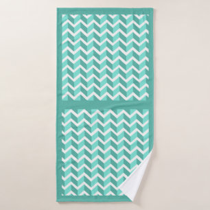 Green ZigZag Bath Towel