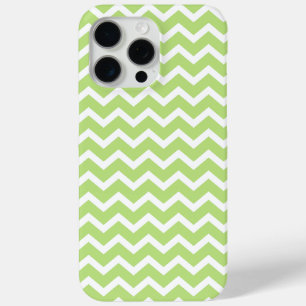 Green ZigZag Chevrons Pattern iPhone 15 Pro Max Case