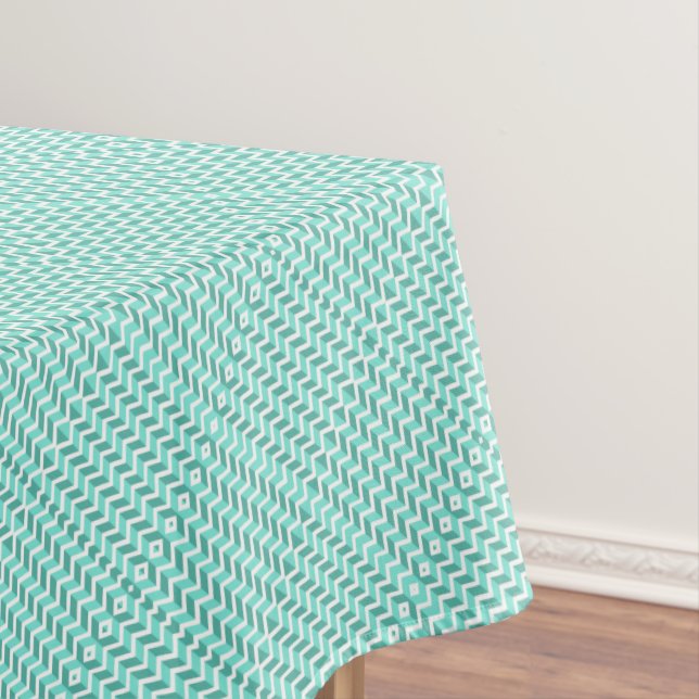 Green ZigZag Tablecloth (In Situ)