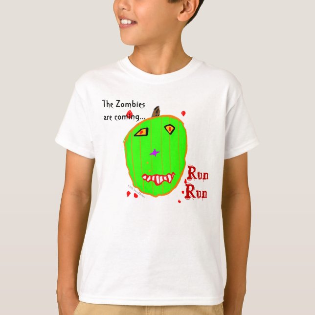 Green Zombie Run T-Shirt (Front)