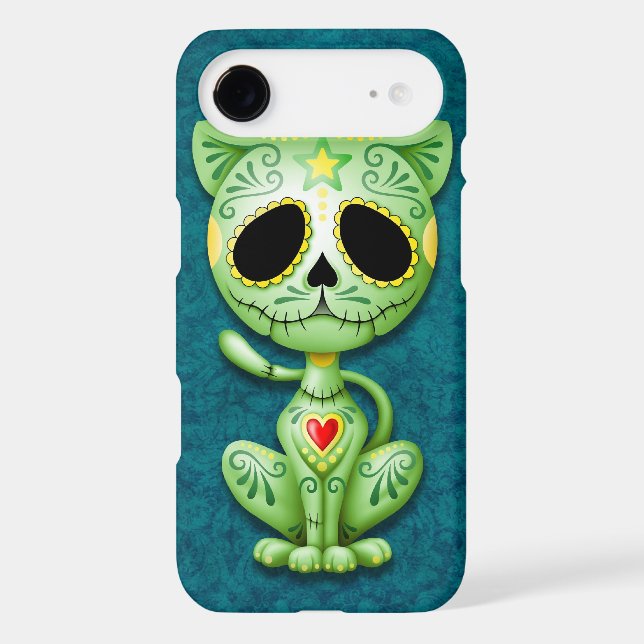 Green Zombie Sugar Kitten Case-Mate iPhone Case (Back)