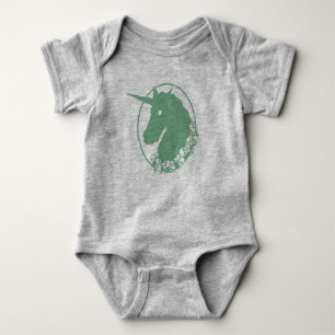 Green Zombie Unicorn Baby Bodysuit
