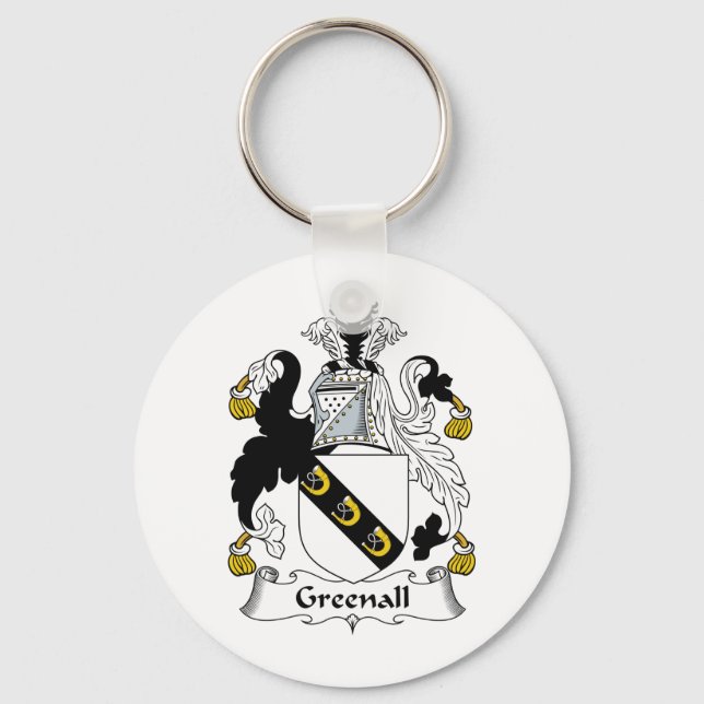 Greenall Family Crest Key Ring (Front)