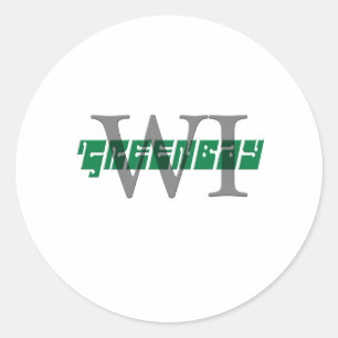 greenbay wi classic round sticker