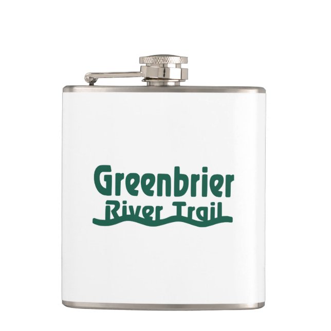 Greenbrier River Trail Hip Flask (Front)