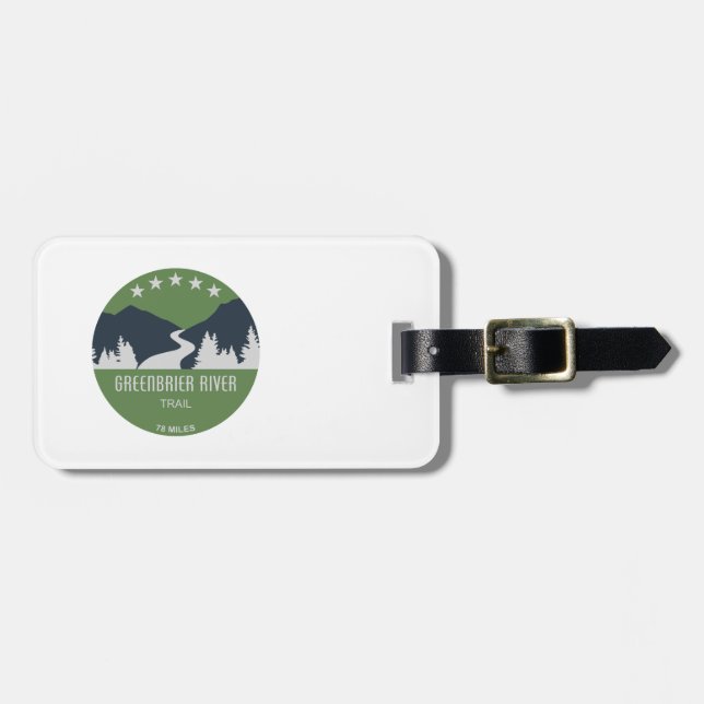 Greenbrier River Trail Luggage Tag (Front Horizontal)