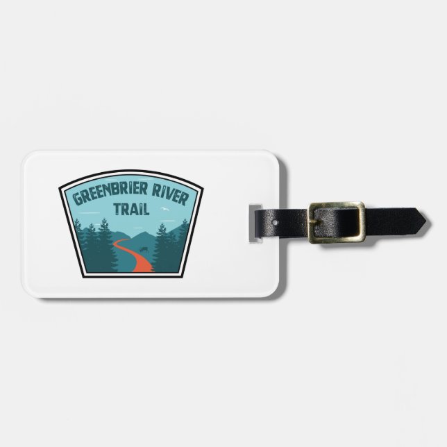 Greenbrier River Trail Luggage Tag (Front Horizontal)