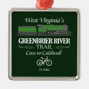 Greenbrier River Trail (RT2) Metal Ornament