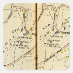 Greenburg, New York 6 Square Sticker