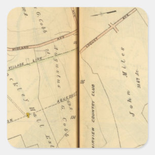 Greenburg, New York 7 Square Sticker