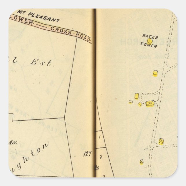 Greenburg, New York 7 Square Sticker (Front)