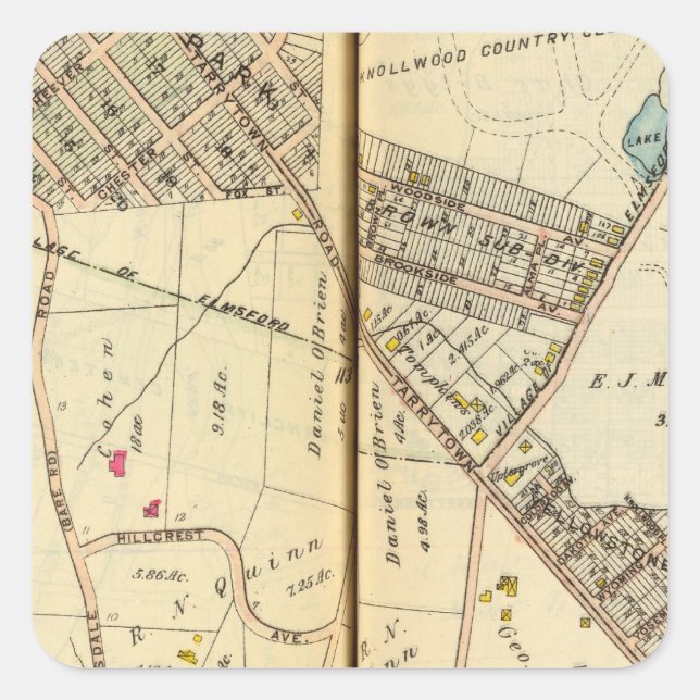 Greenburg, New York 8 Square Sticker (Front)
