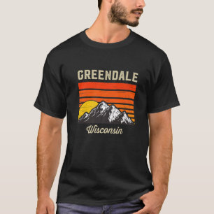 Greendale Wisconsin Retro City State USA T-Shirt