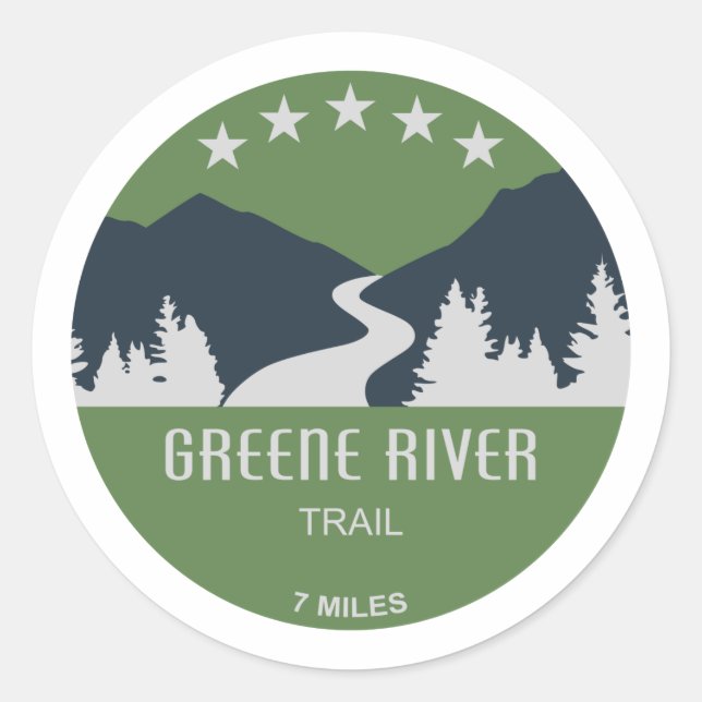 Greene River Trail Pennsylvania Classic Round Sticker (Front)
