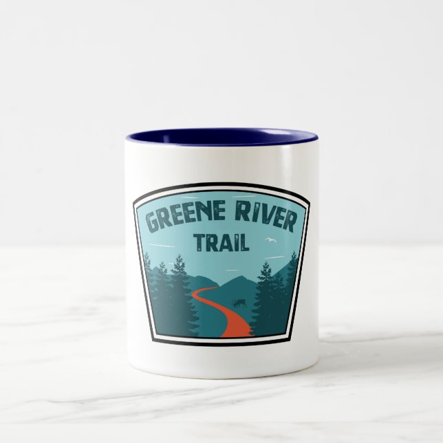 Greene River Trail Pennsylvania Two-Tone Coffee Mug (Center)