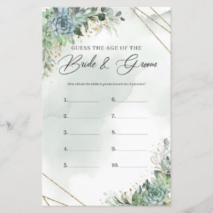 Greeneey succulents gold Guess The Age Photo Game