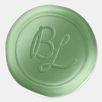 Greenery 2 Letter Monogram Wax Seal Stickers