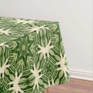 greenery abstract botanical tropical palm leaves tablecloth