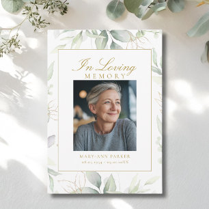 Greenery After Funeral Memorial Sympathy Thank You Card