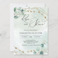 Greenery and Faux Gold Frame Rise and Shine