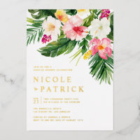 Greenery and Flowers Tropical Couples Shower