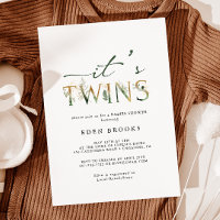 Greenery and Gold It's Twins Baby Shower