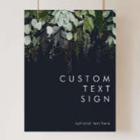 Greenery and Gold Leaf Navy Cards and Gifts Custom