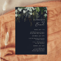 Greenery and Gold Leaf | Navy Schedule of Events