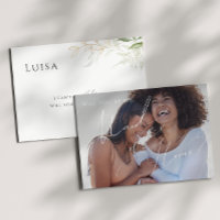 Greenery and Gold Photo Maid of Honour Card