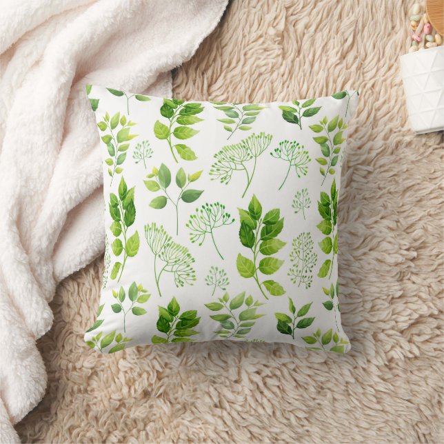 Greenery and Organic Pattern Cushion (Blanket)