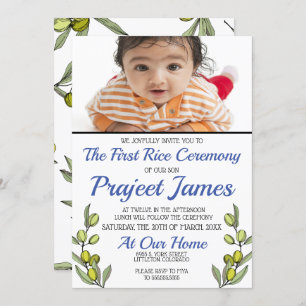 Greenery Annaprashan Invitation