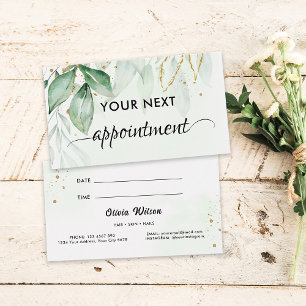 Greenery Appointment Card