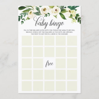 Greenery Baby Bingo Cards for Baby Shower