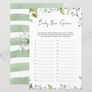 Greenery Baby Shower Game Baby Item